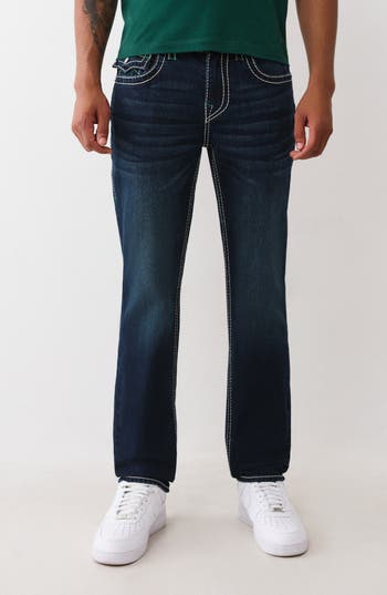 True Religion Geno Big T Flap Pocket Slim Jeans In Blue