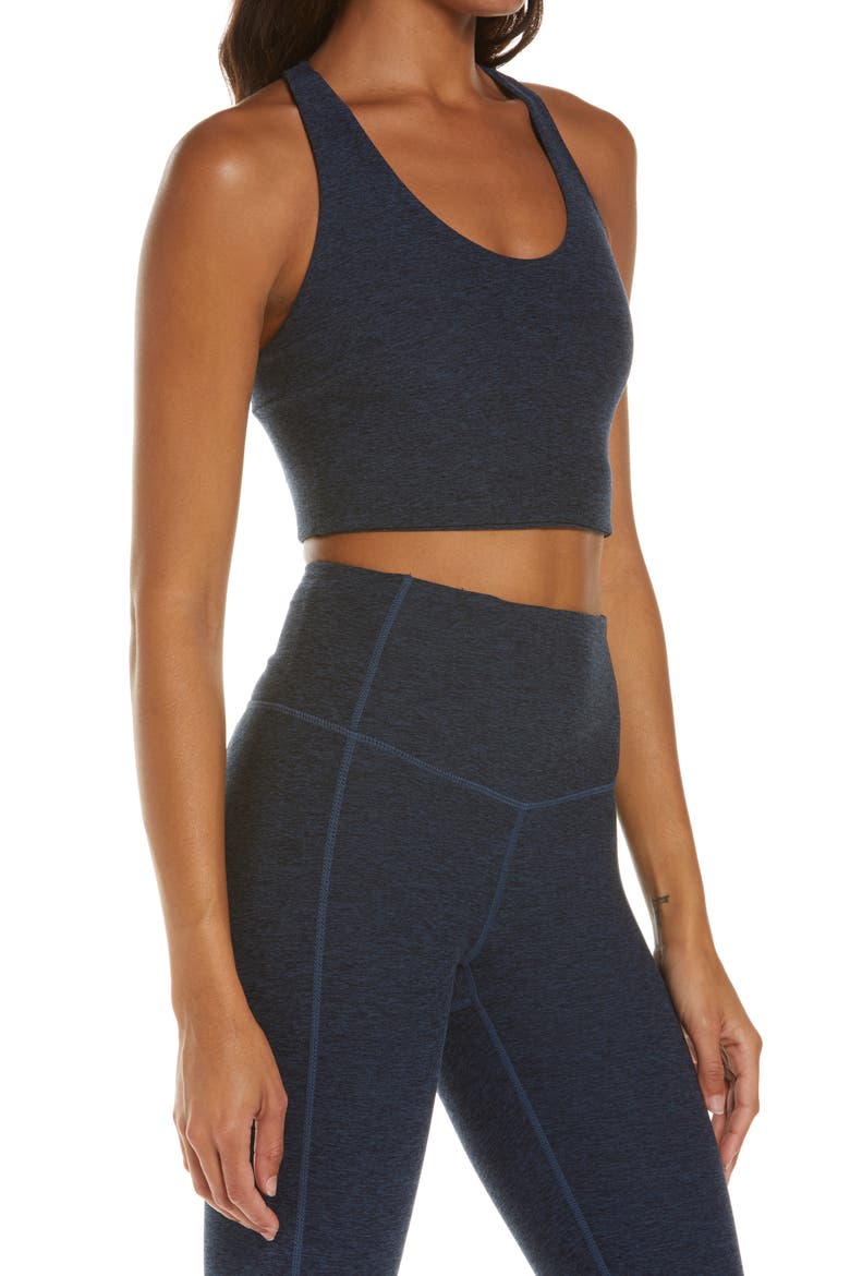 Zelsoft Longline Bra, Alternate, color, NAVY SAPPHIRE