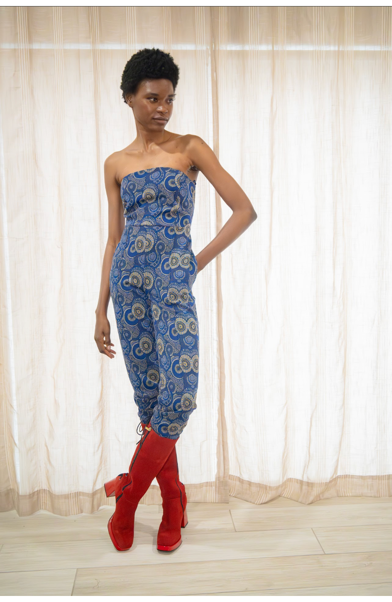 KAHINDO Conakry Jumpsuit, Alternate, color, Blue