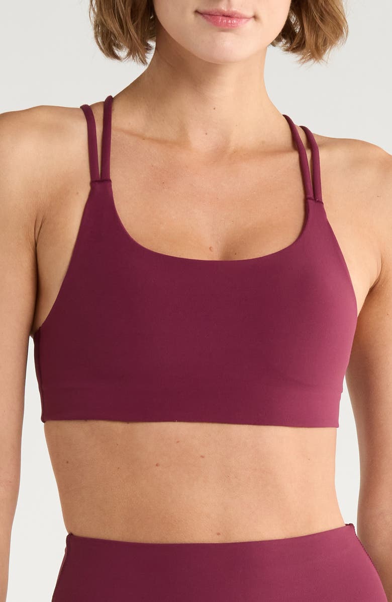 SPANX<sup>®</sup> SPANXsmooth<sup>™</sup> OnForm Low Impact Sports Bra, Main, color, Plum Berry