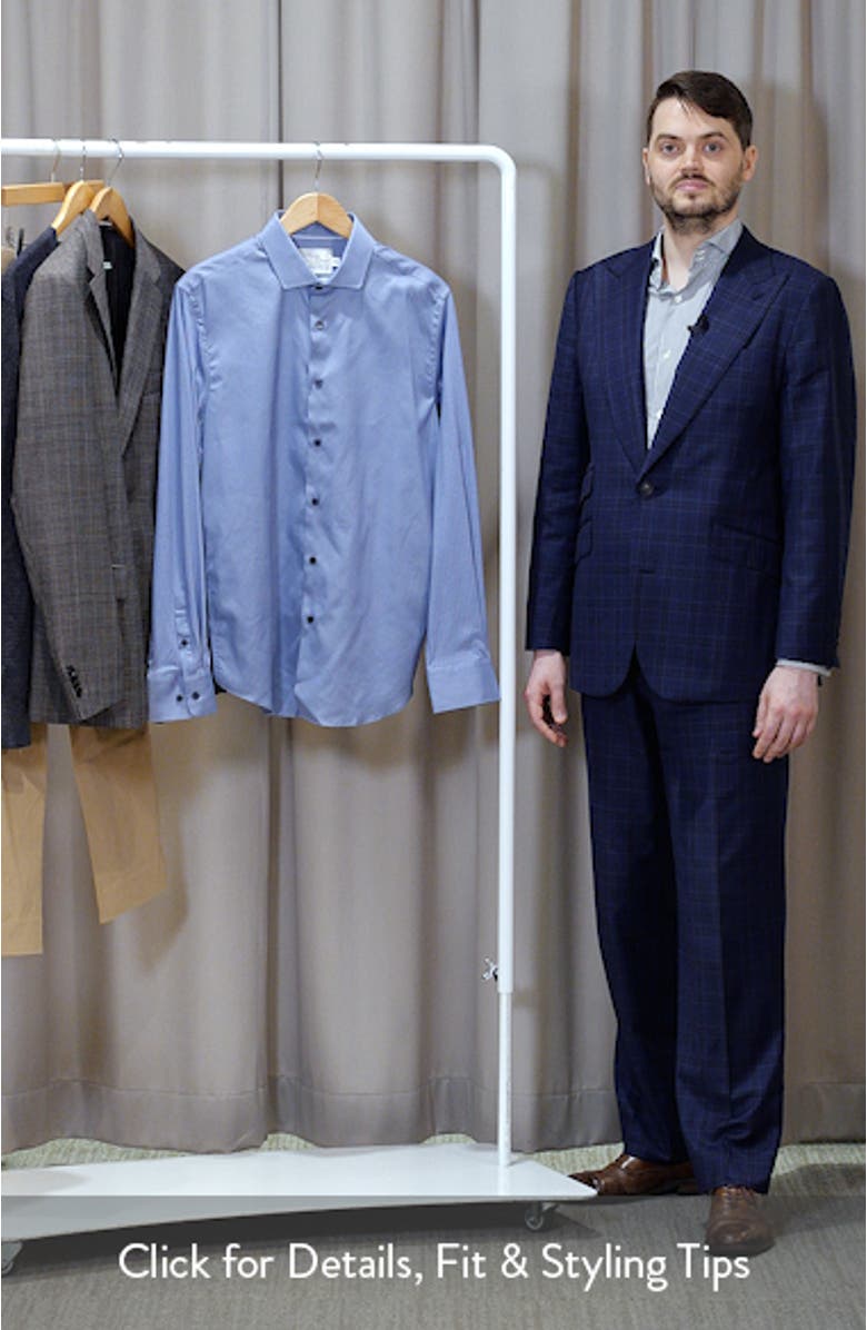 Slim Fit Stripe Duo Reworked Cotton Dress Shirt, sales video thumbnail