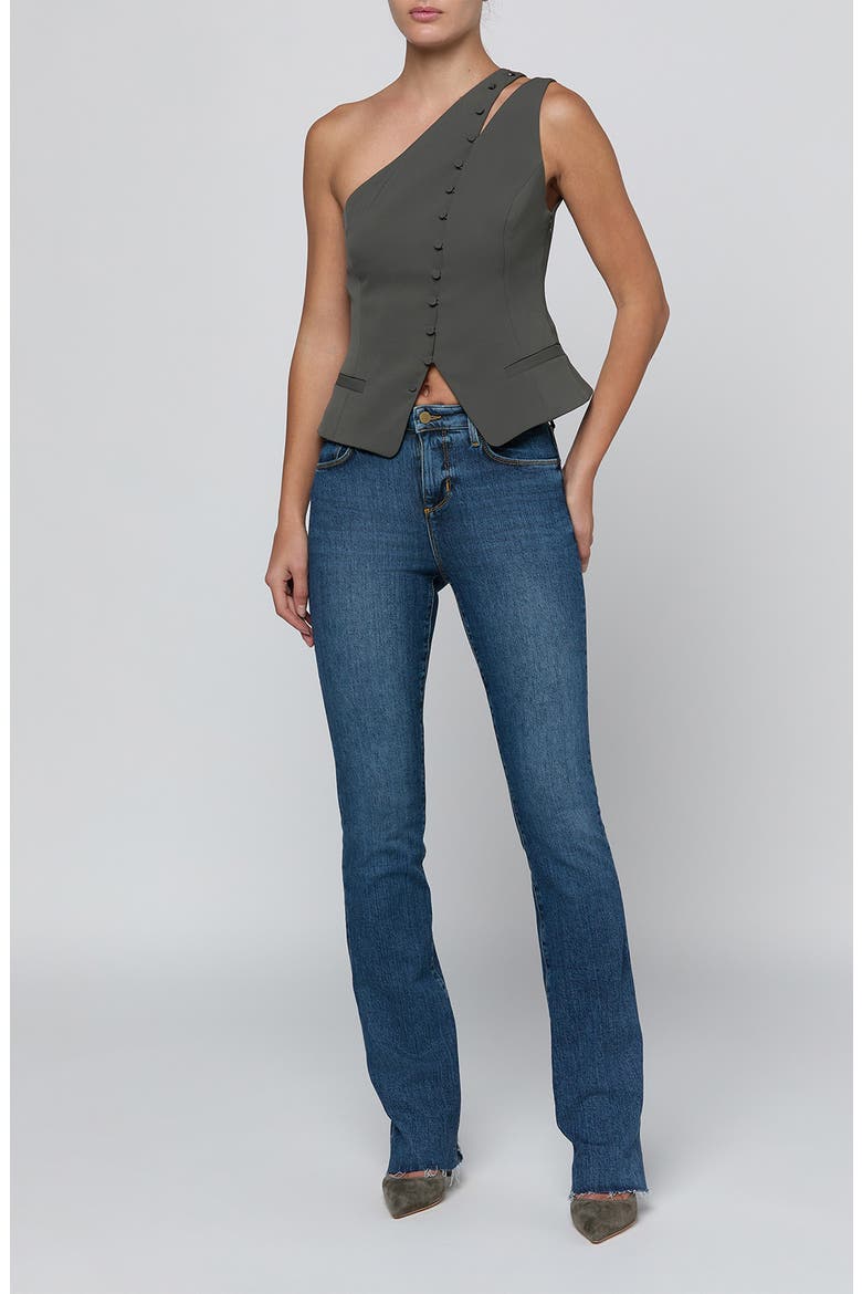 Zinnia One Shoulder Vest, Alternate, color, ASH OLIVE