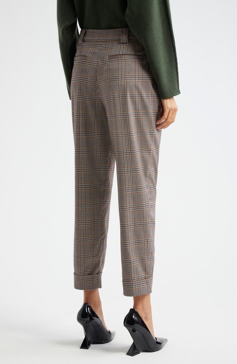 Ramy Brook Ellen Plaid Ankle Pants, Alternate, color, Pinot Noir Phoenix