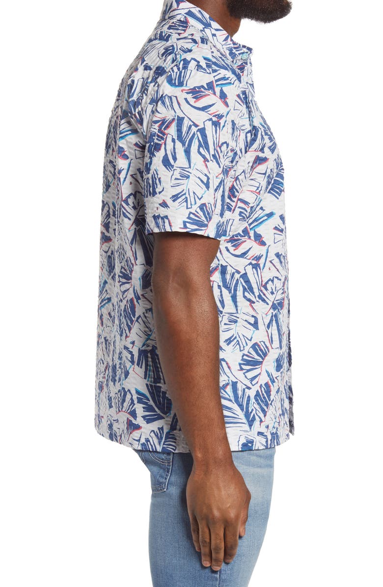 Tori Richard Trading Spaces Seersucker Short Sleeve Button-Up Shirt, Alternate, color,