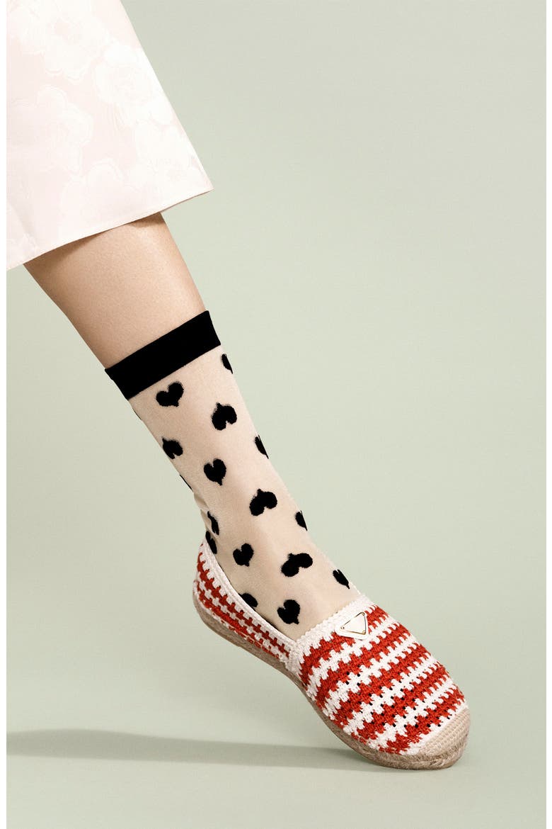 Marnie Sheer Crew Socks, Alternate, color, BLACK
