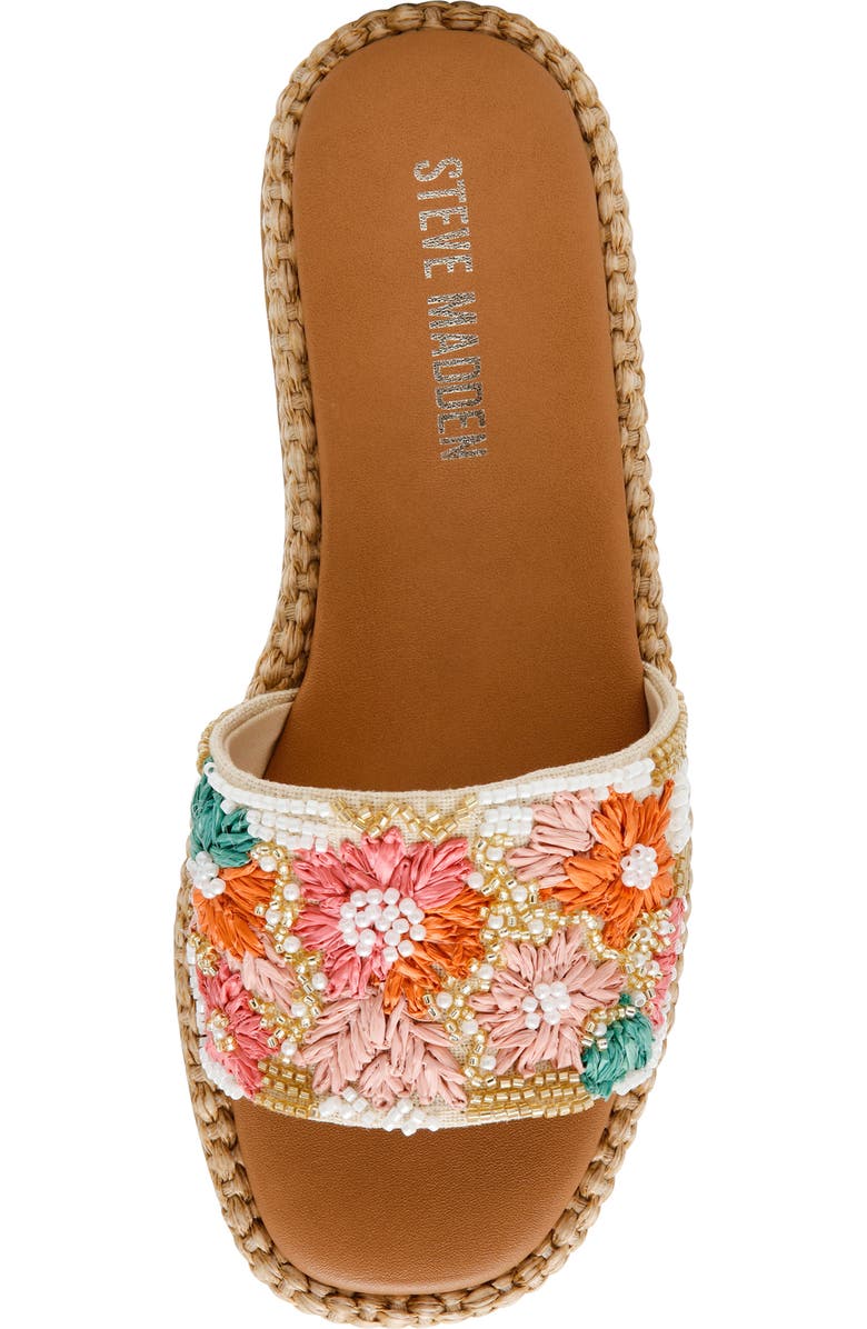 Steve Madden Boardwalk Beaded Slide Sandal, Alternate, color, Floral Mul