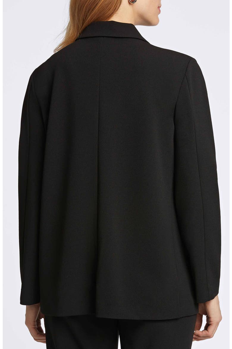 Morgan Crepe Knit Blazer, Alternate, color, BLACK