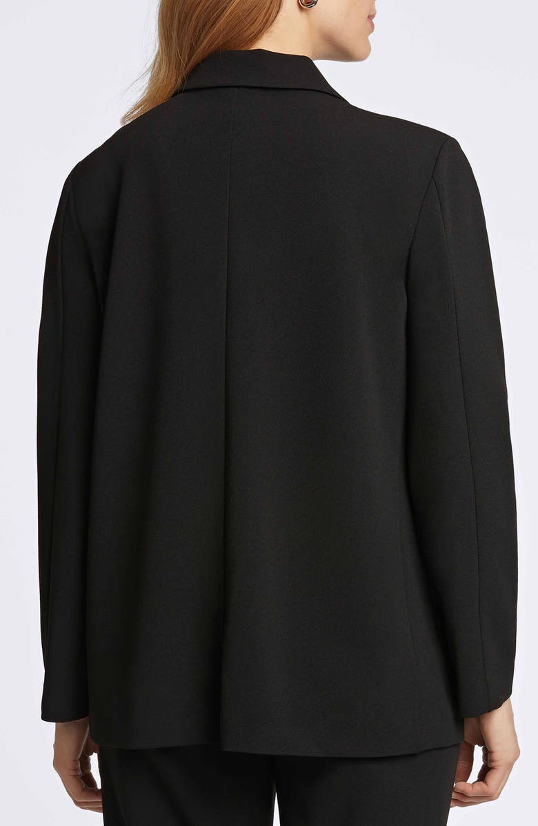 Foxcroft Morgan Crepe Knit Blazer, Alternate, color, Black