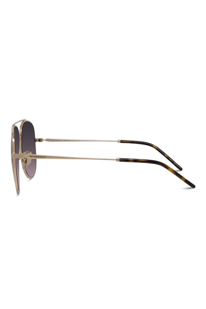 City 58mm Gradient Pilot Sunglasses, Alternate, color, GOLD / GRADIENT BORDEAUX