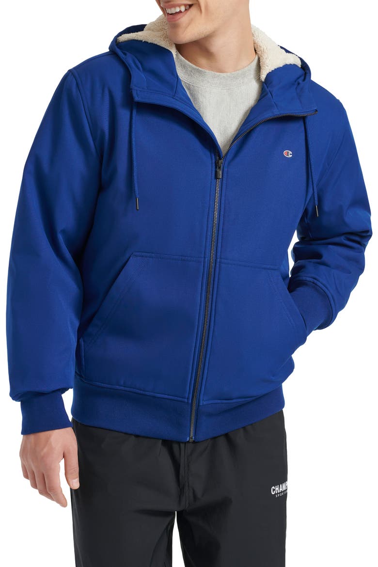 Water Resistant Soft Shell Bomber Jacket, Main, color, BLUE