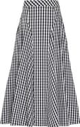 Milly Robin Gingham Midi Skirt