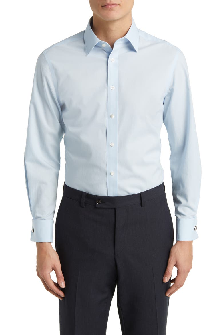 Non-Iron Poplin Shirt, Main, color, SKY BLUE