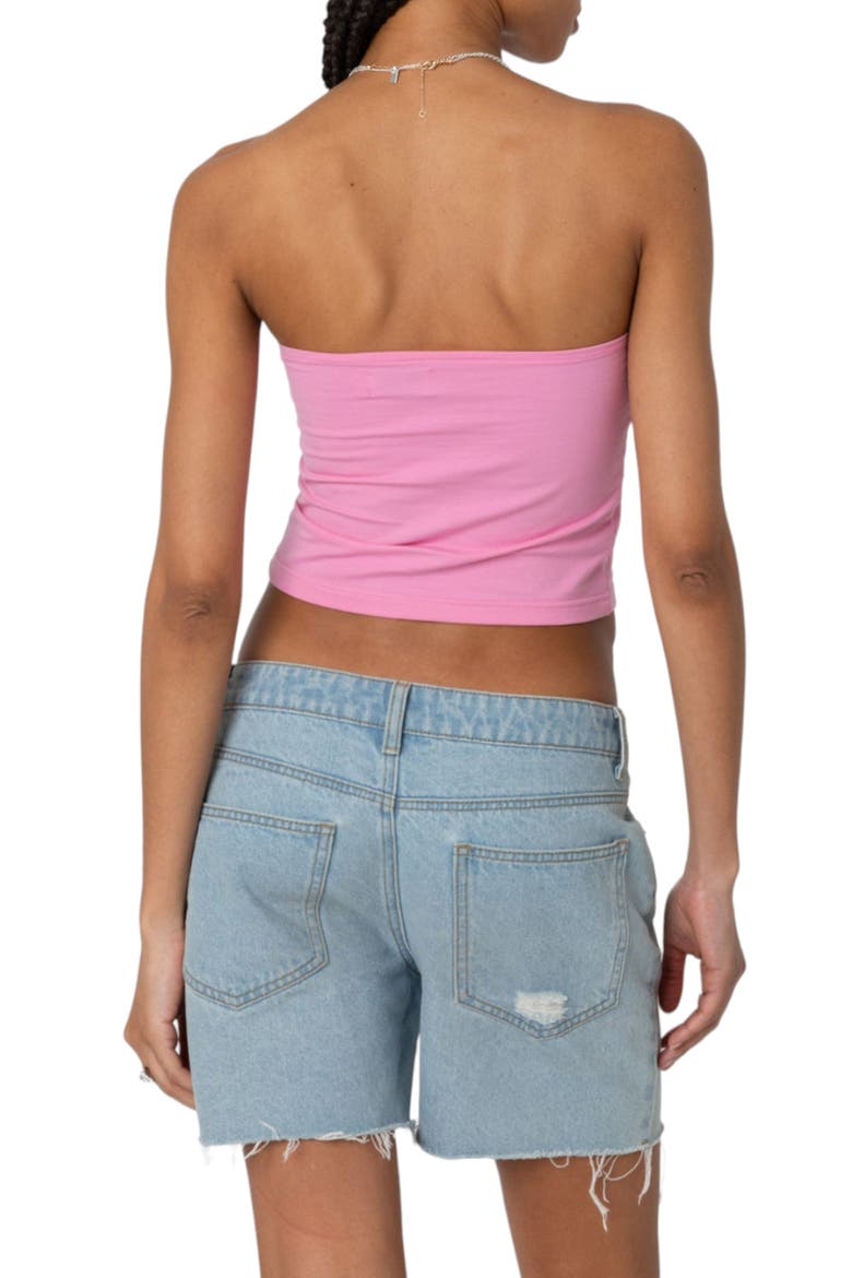 Stretch Cotton Tube Top, Alternate, color, PINK