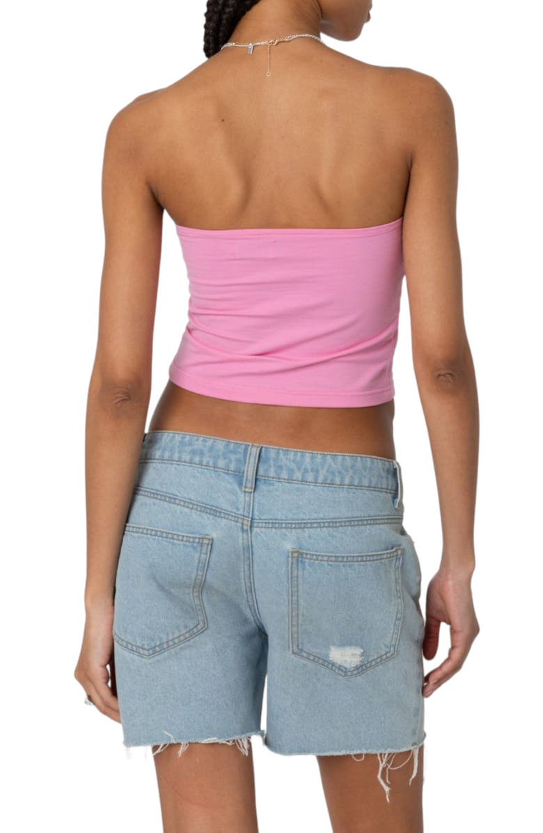 EDIKTED Stretch Cotton Tube Top, Alternate, color, Pink