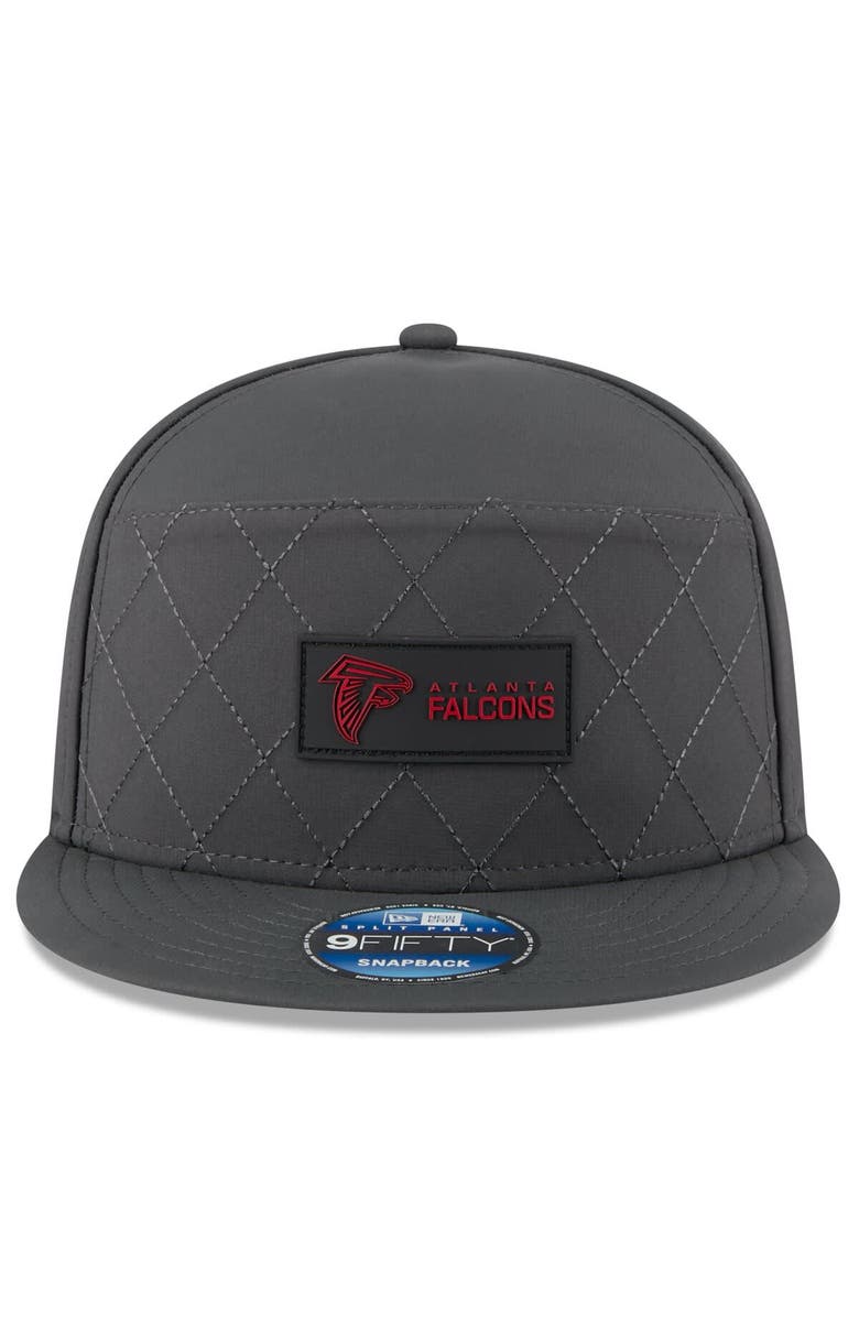 New Era Men's New Era Charcoal Atlanta Falcons 2025 Sideline Cold Weather Split Panel 9FIFTY Snapback Hat, Alternate, color, Charcoal