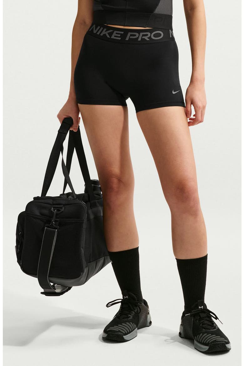 Pro Sculpt Mid-Rise Biker Shorts, Main, color, BLACK/ BLACK/ IRON GREY