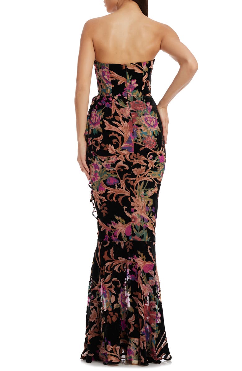 Paris Ruffle Strapless Gown