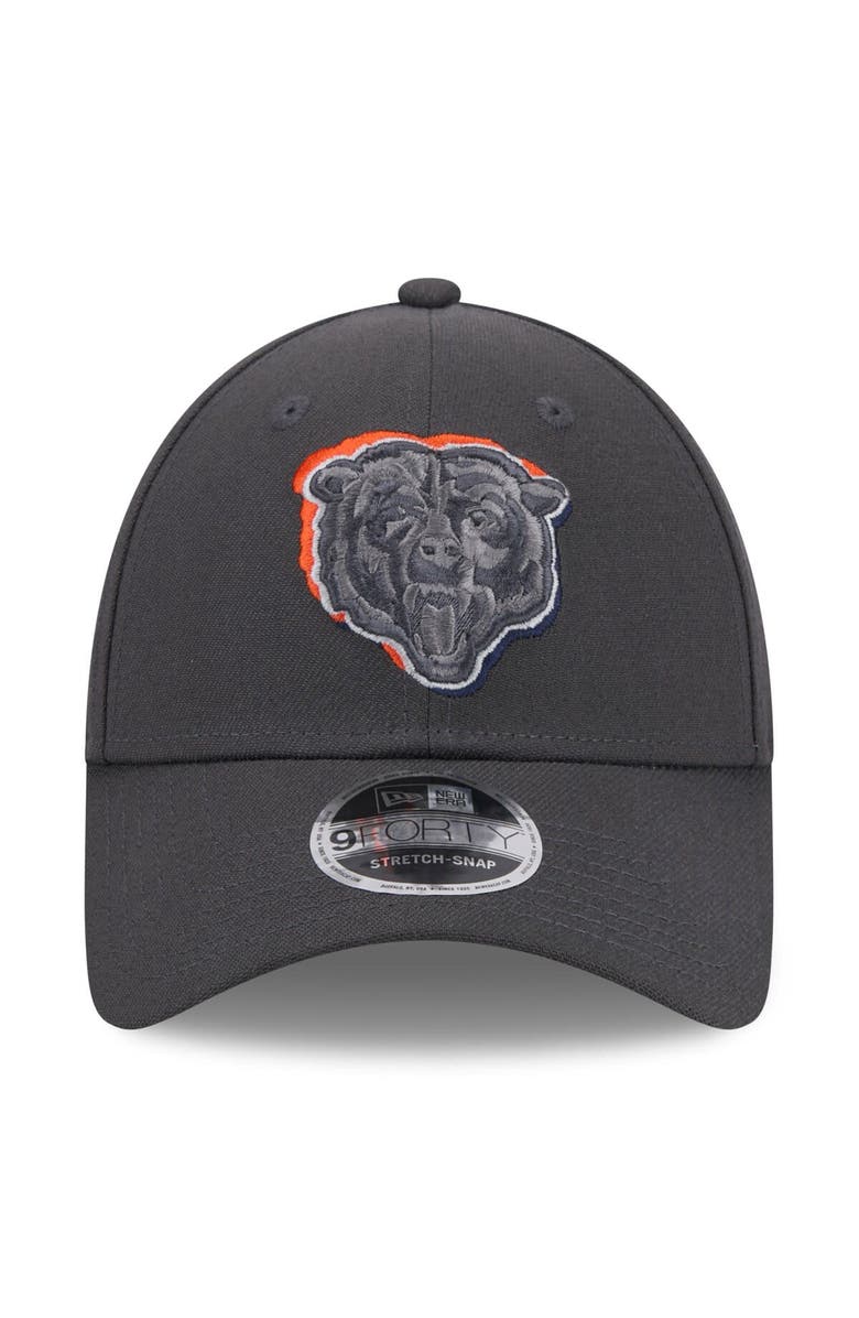 New Era Men's New Era Graphite Chicago Bears 2024 NFL Draft 9FORTY Adjustable Hat, Alternate, color,