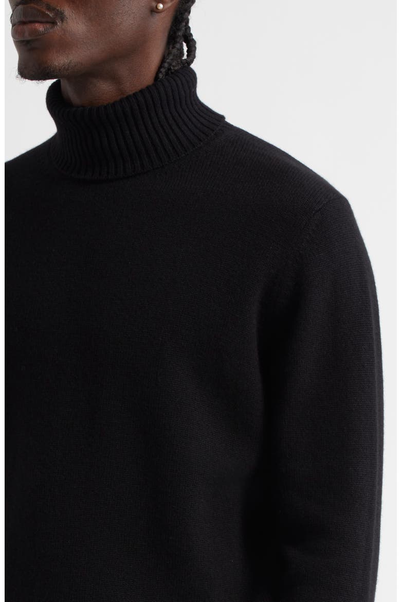 Cashmere Turtleneck Sweater, Alternate, color, BLACK