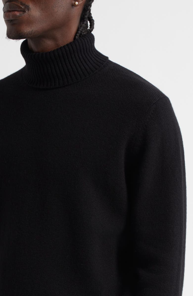 Thom Sweeney Cashmere Turtleneck Sweater, Alternate, color, Black