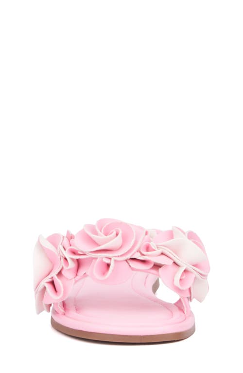 Olivia Miller Kids' Flower Slide Sandal In Pink