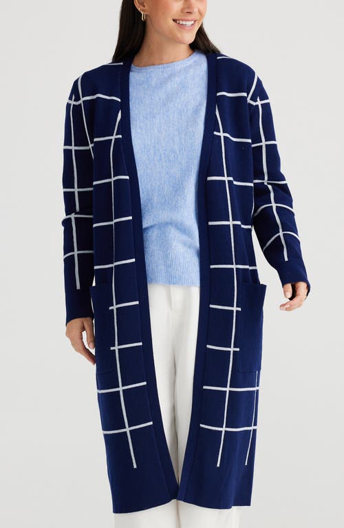 BRAVE + TRUE BRAVE+TRUE ST. MORITZ GRID CARDIGAN