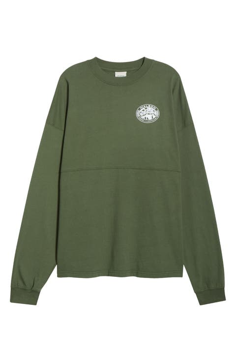 Horizon Long Sleeve Cotton Graphic T-Shirt