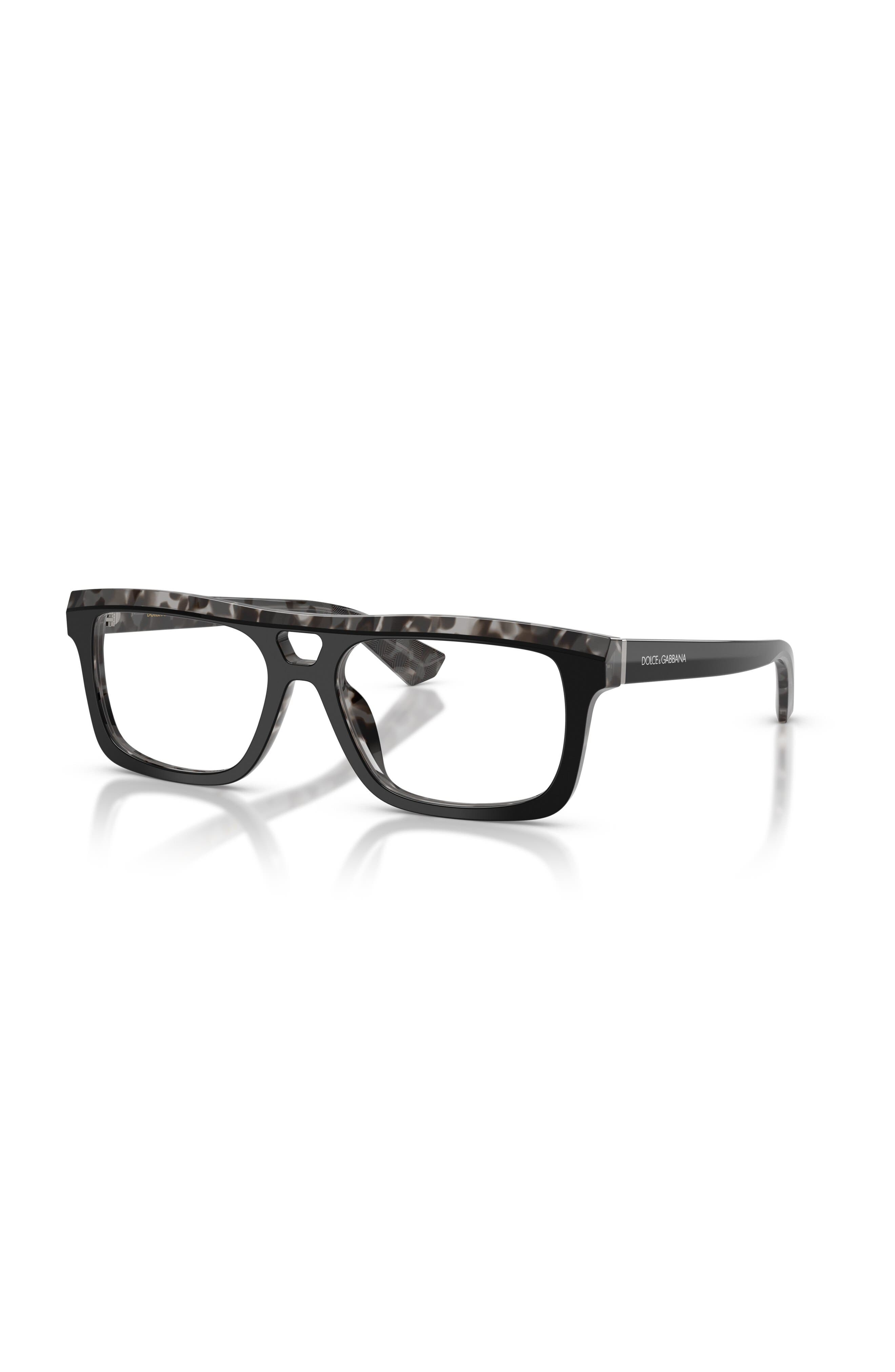 Dolce & Gabbana Dolce&gabbana 56mm Rectangle Optical Glasses In Black