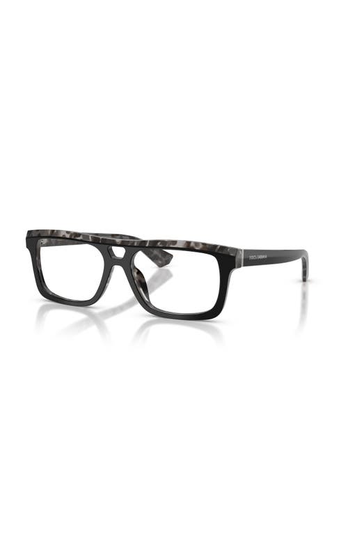 Dolce & Gabbana Dolce&gabbana 54mm Rectangle Optical Glasses In Black