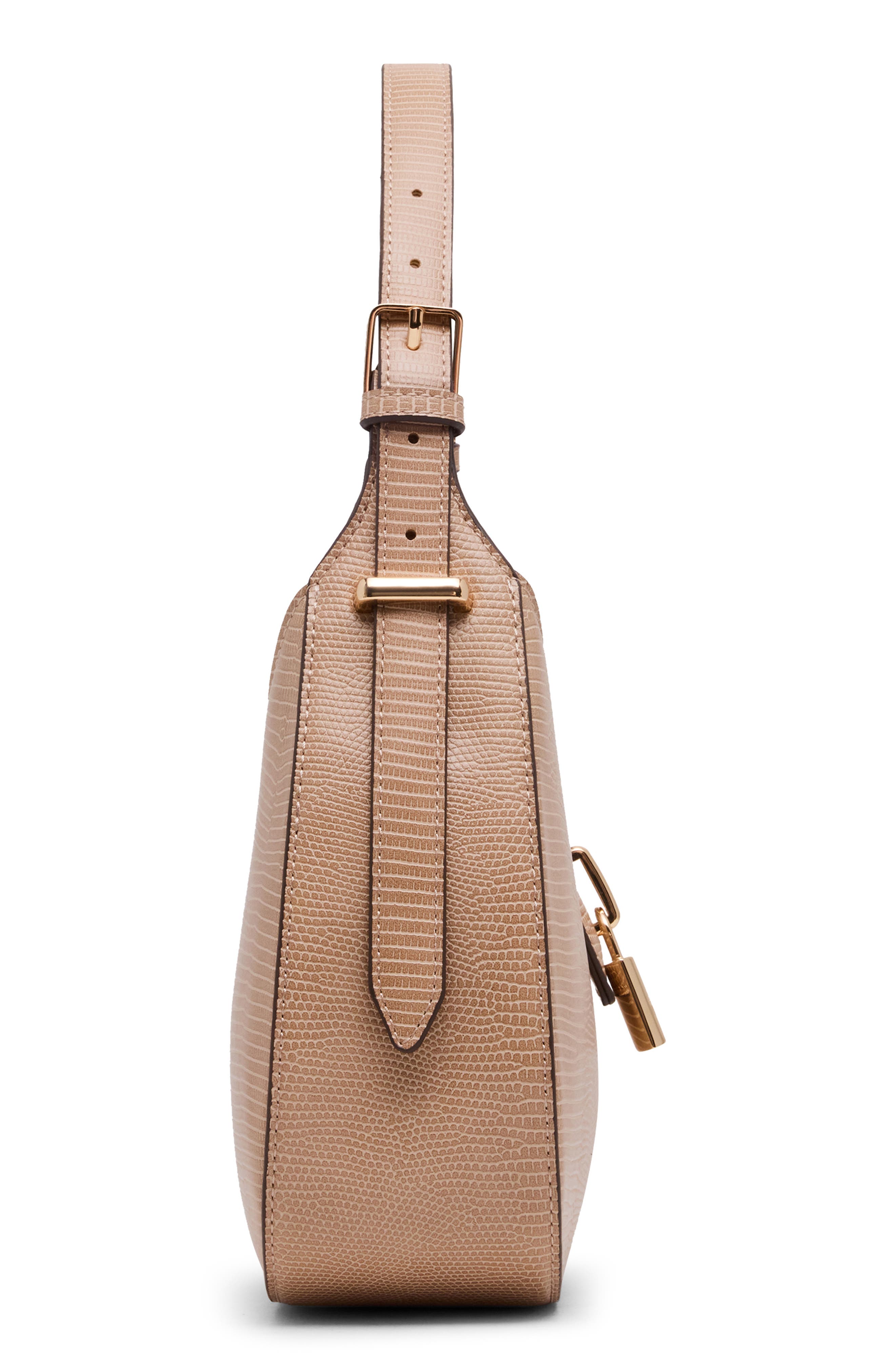 Anne Klein Curved Shoulder Bag, Alternate, color, Mocha