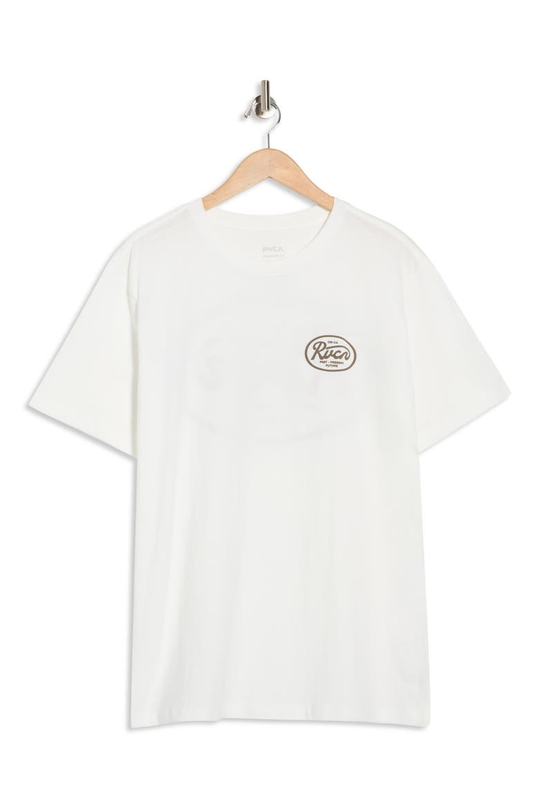 Oval Script Logo Cotton T-Shirt, Alternate, color, ANTIQUE WHITE