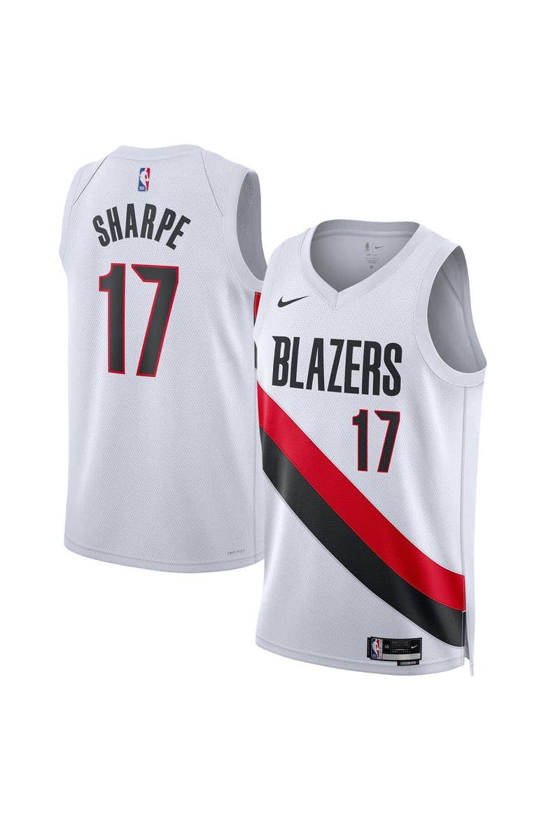 Unisex Nike Shaedon Sharpe White Portland Trail Blazers Swingman Player Jersey - Association Edition, Main, color, White