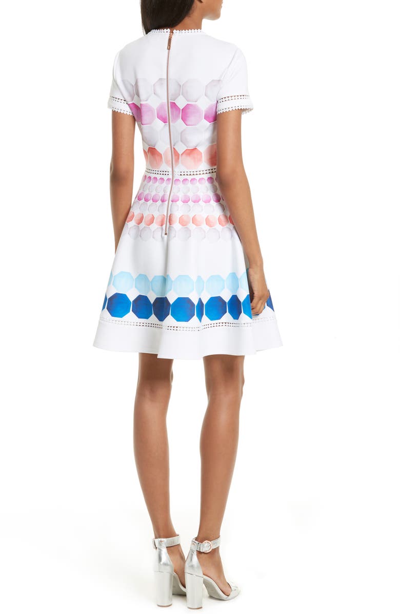 Ted Baker London Myley Marina Mosaic Skater Dress, Alternate, color,