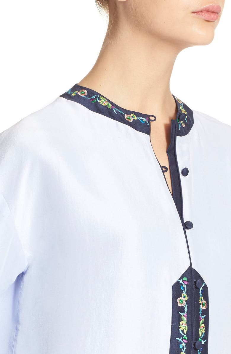 VILSHENKO 'Isla' Washed Raw Silk Blouse, Alternate, color,