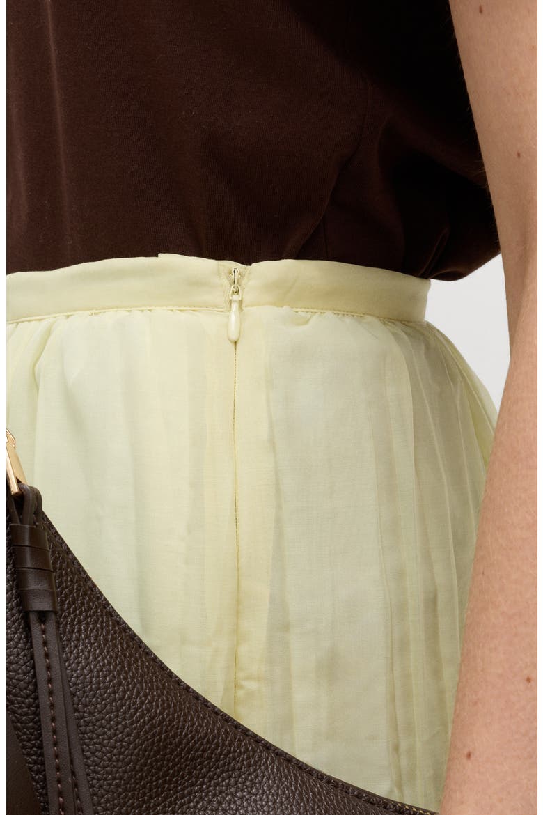 Crinkle Midi Skirt, Alternate, color, YELLOW