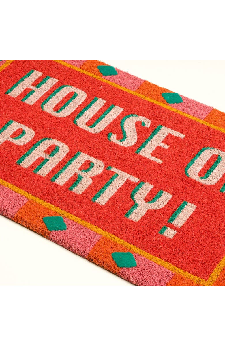 Zsa Zsa Zsu Kerala Party Coir Doormat 18" x 30", Alternate, color, Pink