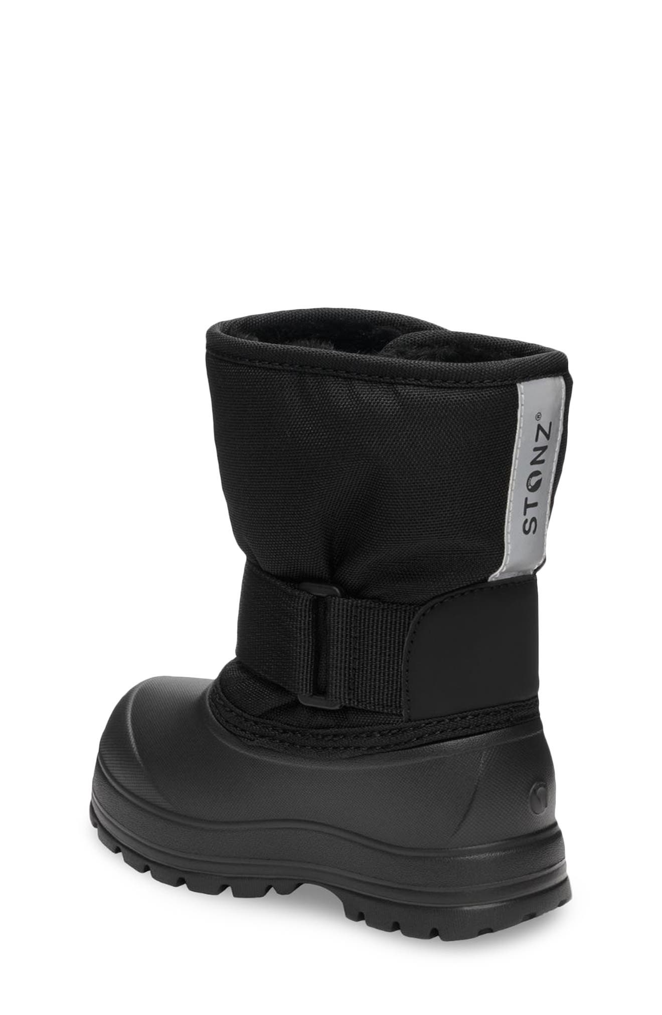 STONZ Kids' Trek Ultra Lightweight Insulated Snow Boot, Alternate, color, Black