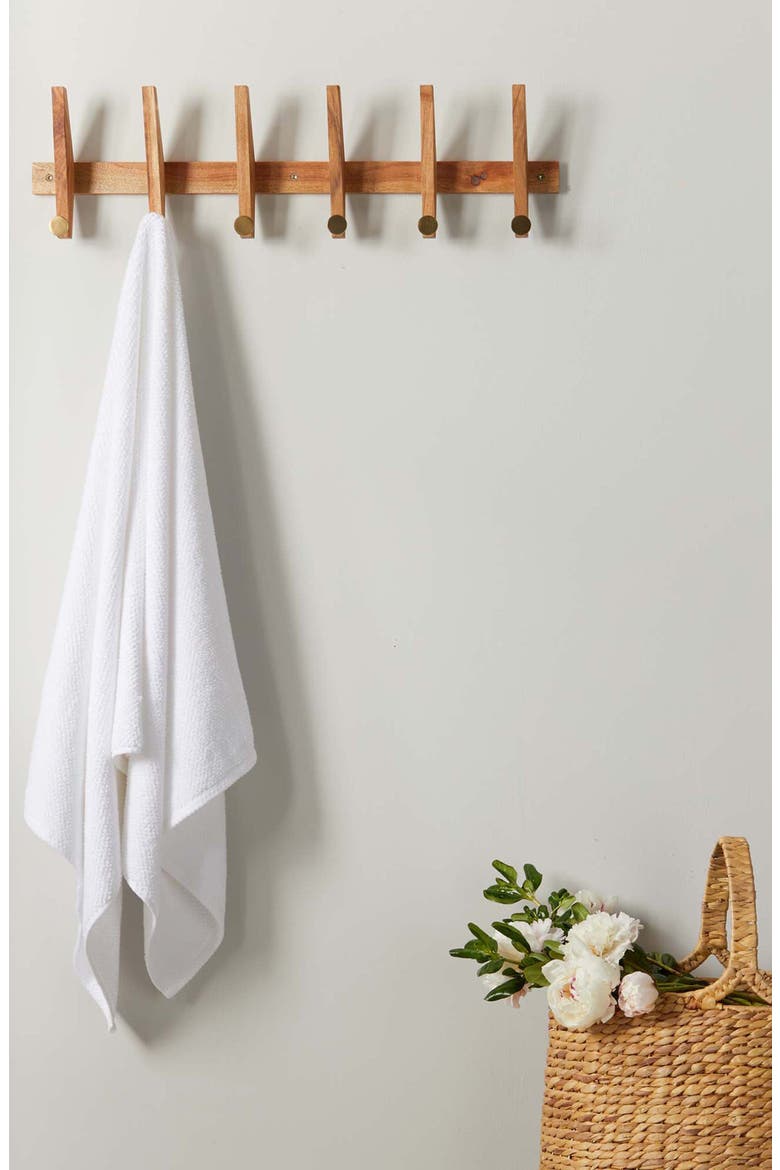 Cotton 6-Piece Textured Towel Set, Alternate, color, OPTIC WHITE