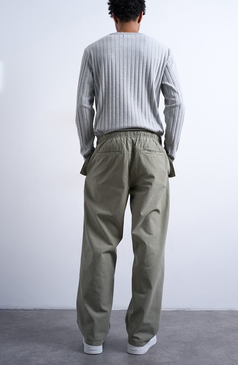 Topman Baggy Canvas Trousers, Alternate, color, Khaki