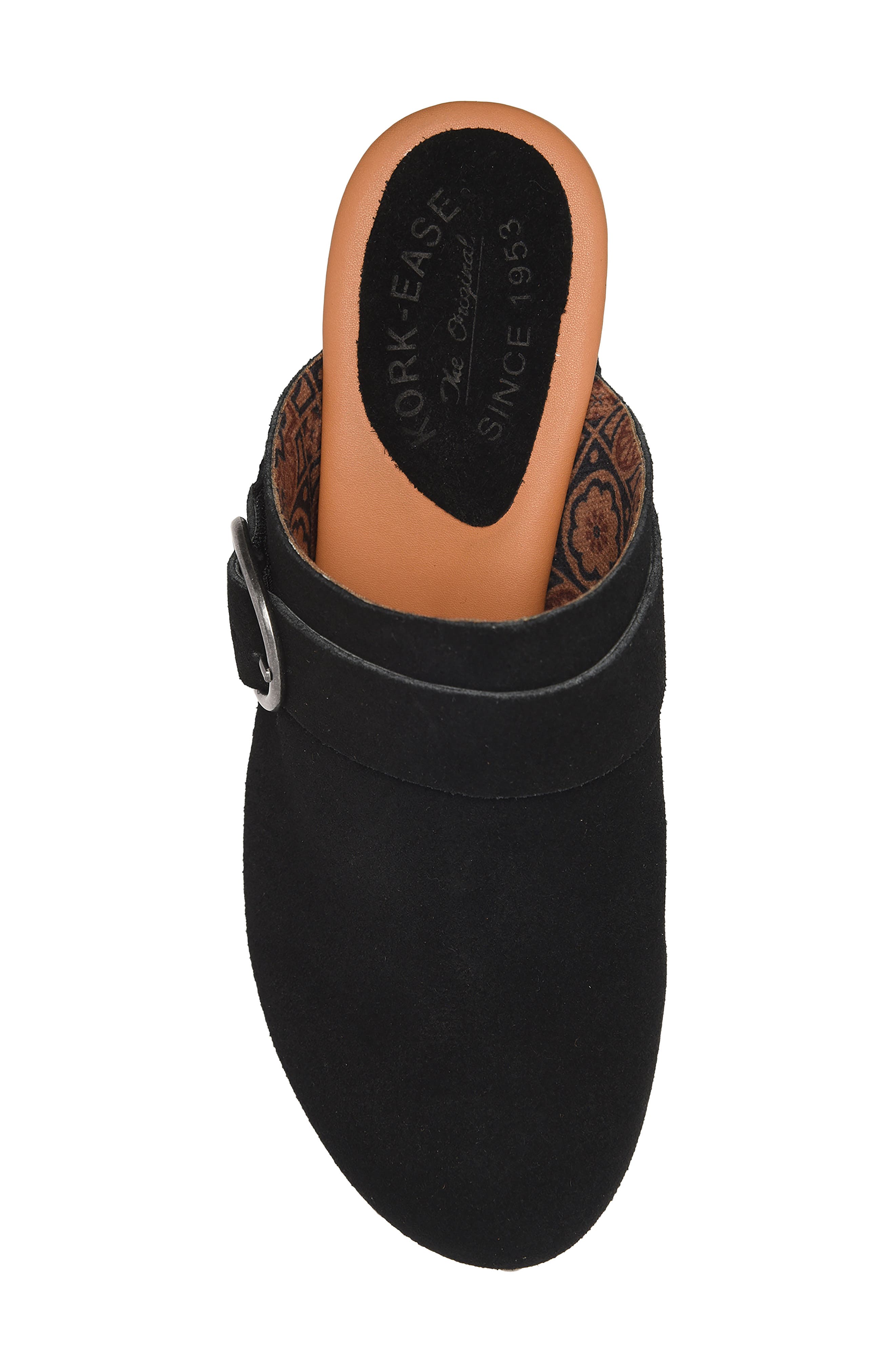 Gemini Leather Clog, Alternate, color, BLACK SUEDE