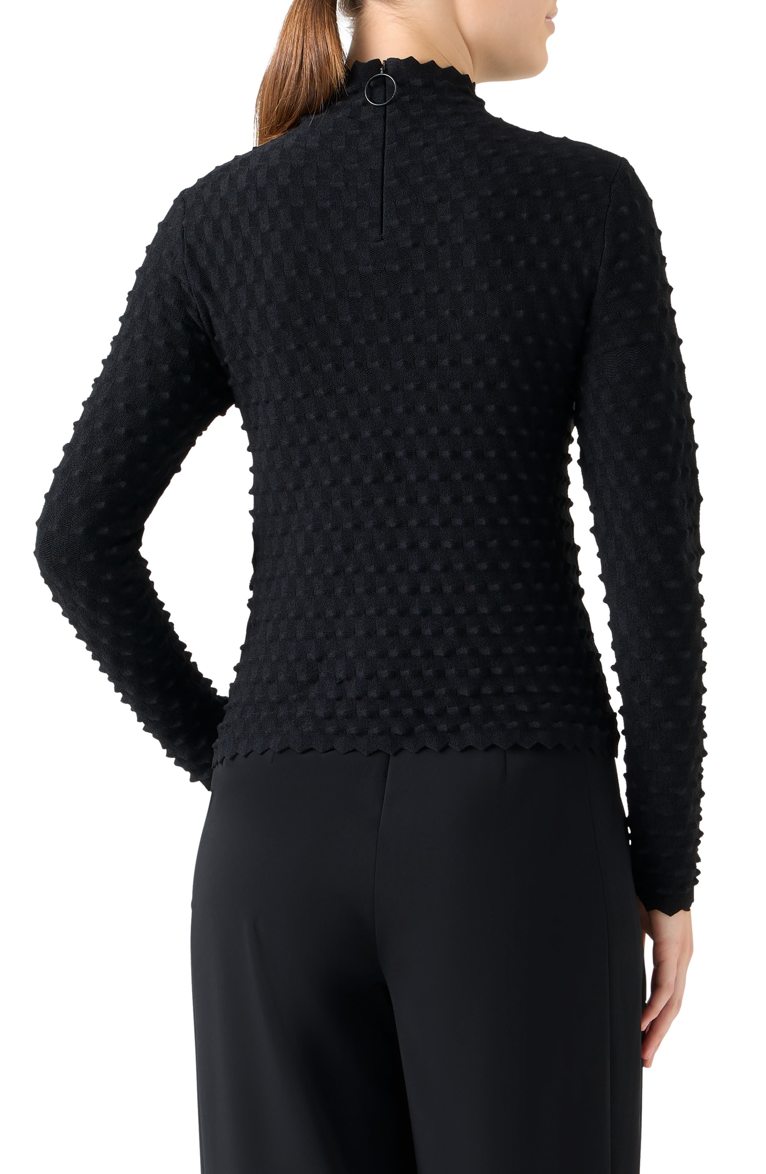 Dot Mock Neck Sweater - image 2