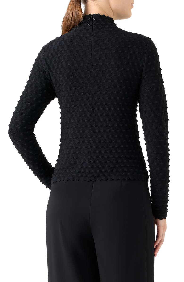 Akris punto Dot Mock Neck Sweater, Alternate, color, Black