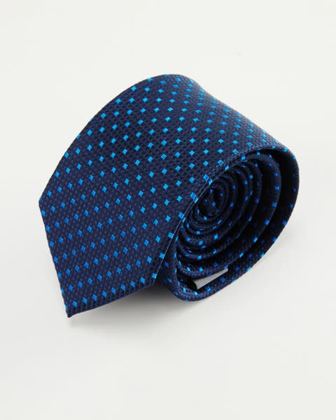 Diamond Grid Silk Jacquard Tie
