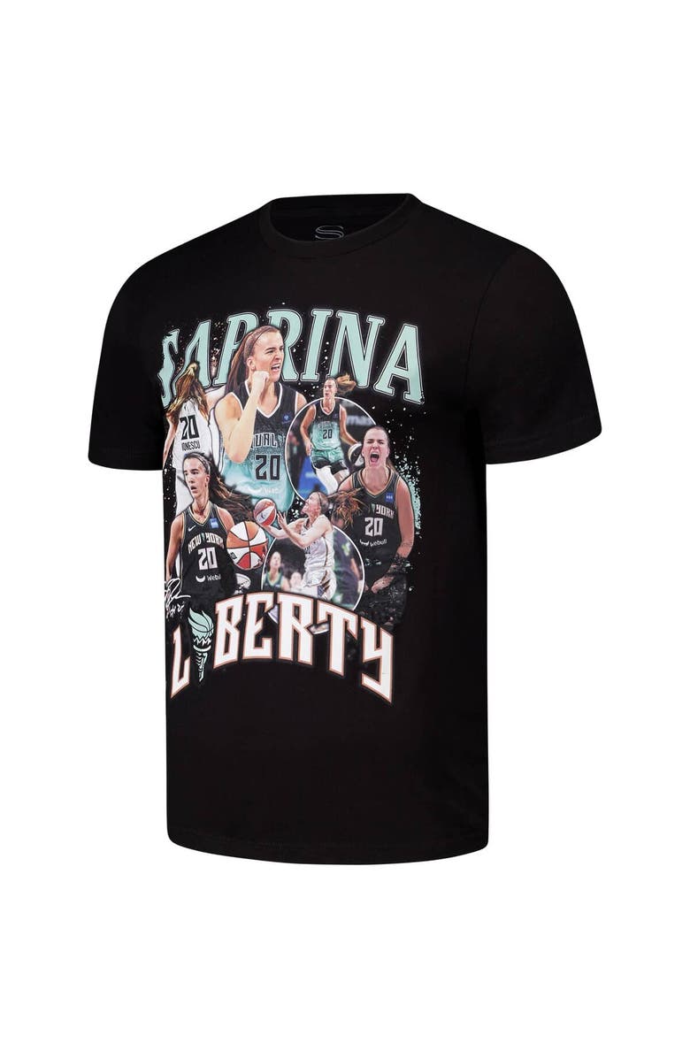 Stadium Essentials Unisex Stadium Essentials Sabrina Ionescu Black New York Liberty 2024 Crossroads T-Shirt, Alternate, color, Black