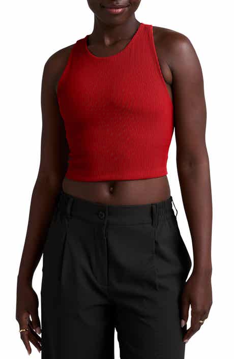 Refocus Ribbed Cropped Performance Tank
