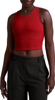Beyond Yoga Refocus Ribbed Cropped Performance Tank