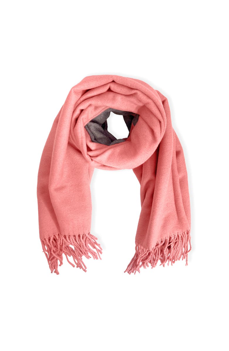 Youzey The Victoria- Reversible Scarf in Pink and Grey, Main, color, Pink/Grey