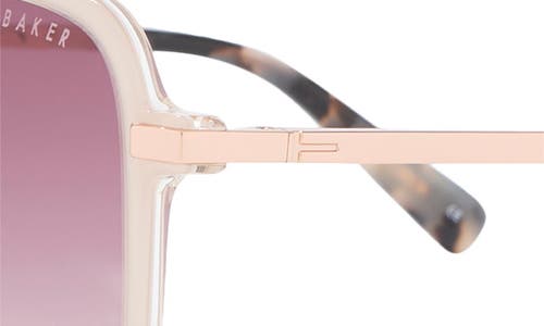 Ted Baker 57mm Gradient Square Sunglasses In Brown