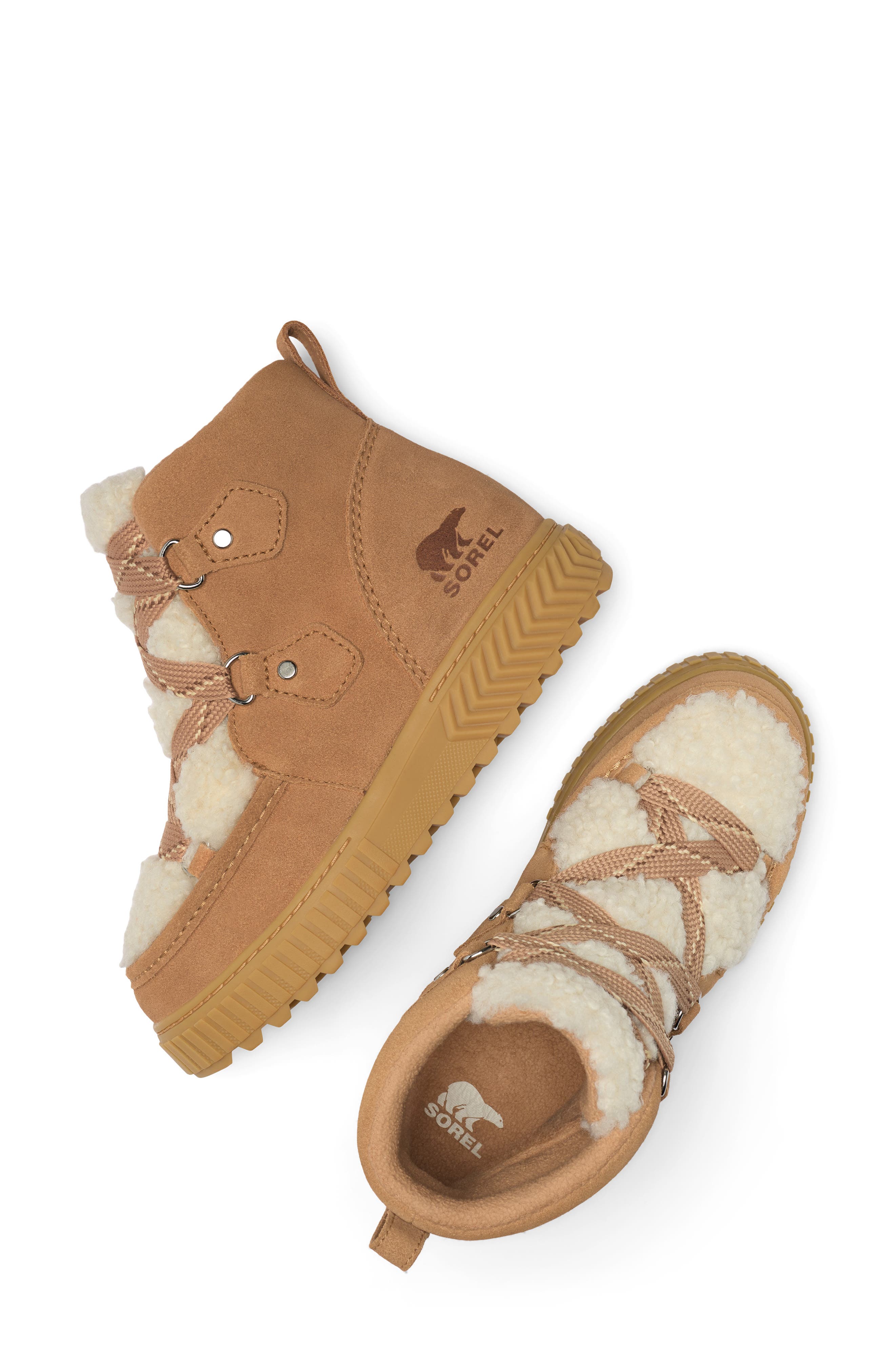 One Ave™ Alpine Faux Fur Trim Waterproof Boot, Alternate, color, TAWNY BUFF/ GUM 17