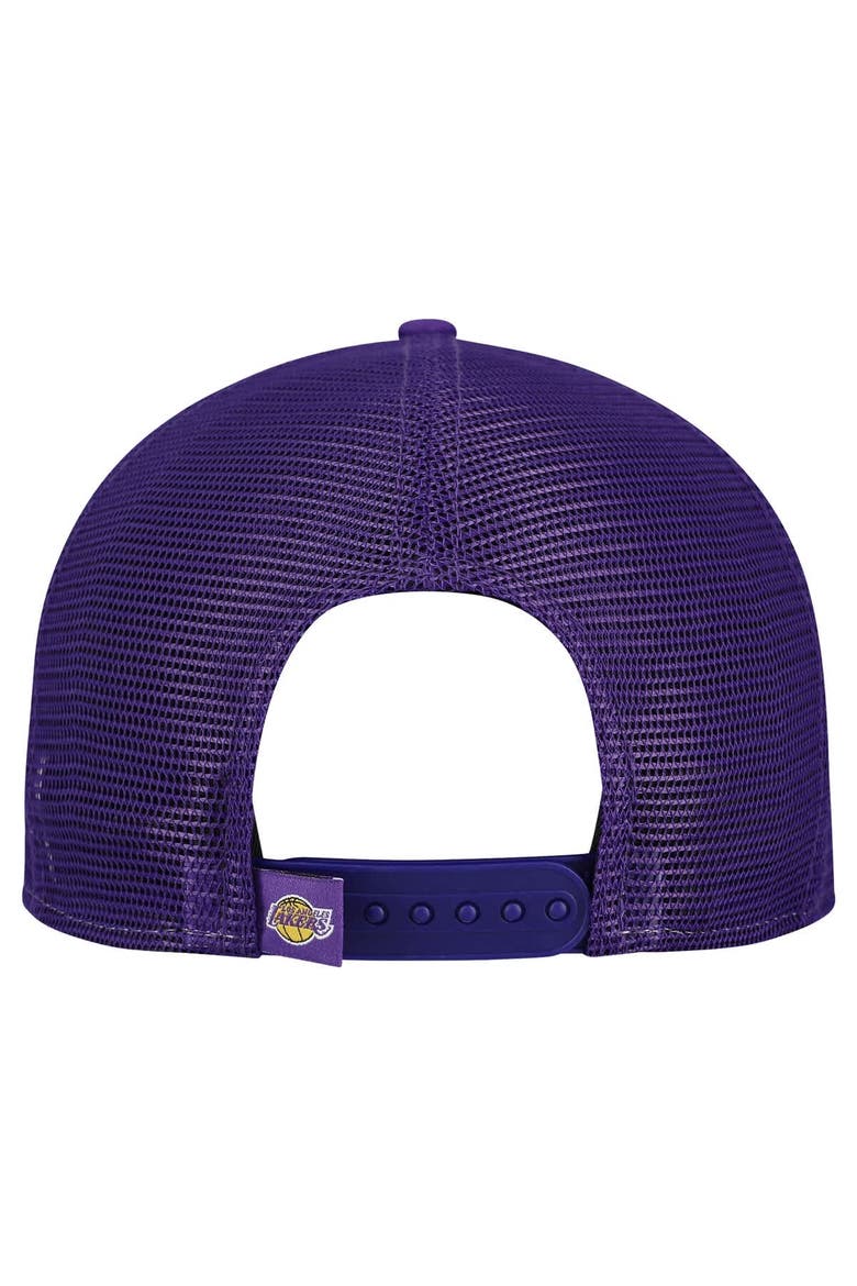 Men's New Era  Gold/Purple Los Angeles Lakers Outdoor Split Panel 9FIFTY Snapback Hat, Alternate, color, Gold